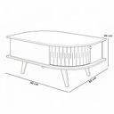 Ver imagem 4 de Mesa de Centro Orgânica para Sala Living 90cm Leda M07 Cinamomo Off White - Lyam Decor
