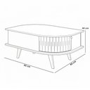 Ver imagem 4 de Mesa de Centro Orgânica para Sala Living 90cm Leda M07 Cinamomo Off White - Lyam Decor