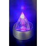 Pirâmide Pedra Cristal Vidro Luz Led Multicolorido Enfeite - 3