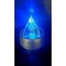 Pirâmide Pedra Cristal Vidro Luz Led Multicolorido Enfeite - 2