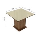 Ver imagem 5 de Mesa Tampo de Vidro com 4 Cadeiras Rustic Crema Pérola