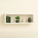 Ver imagem 1 de Nicho Retangular 100x30x20cm Mdf Decoração Escritório Quarto:branco
