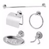 Kit Acessórios Para Banheiro 5 peças em Metal - 1