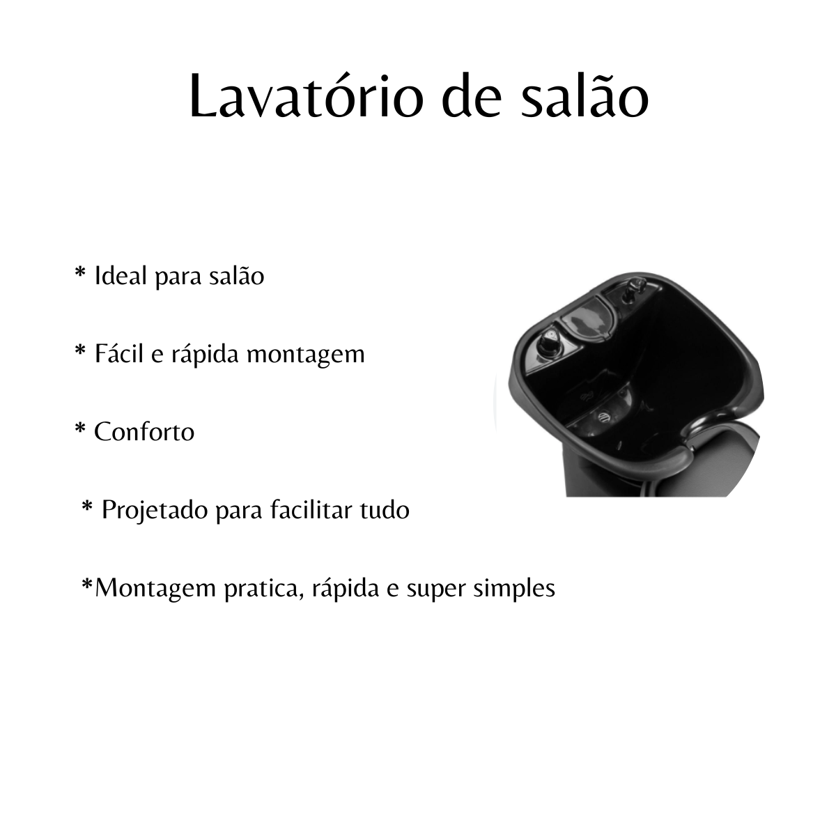 Lavatório de Salão P/ Cabelo Cabelereiro e Aquecedo Água - 2