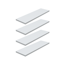 Ver imagem 1 de Kit 4 Prateleira Branca 50X15 + Suporte Flutuante Mdf  Organizadora Decoração Cozinha Banheiro Sala