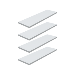 Kit 4 Prateleira Branca 50X15 + Suporte Flutuante Mdf  Organizadora Decoração Cozinha Banheiro Sala - 1