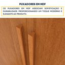 Ver mais imagens de Guarda-Roupa Solteiro com 4 Portas e 2 Gavetas 133cm Multimóveis CR35480 Cinamomo