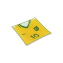 Ver imagem 1 de Kit 2 Unidades Prato para Petiscos Copa do Mundo Petisqueira de Vidro Camisa 10 Brasil Decoração