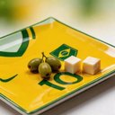 Ver imagem 6 de Kit 2 Unidades Prato para Petiscos Copa do Mundo Petisqueira de Vidro Camisa 10 Brasil Decoração