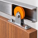 Ver imagem 4 de Kit 2 Roldanas Perfil V 4 Polegadas Nylon de Toni com Bucha e Parafuso Porta Portão de Correr