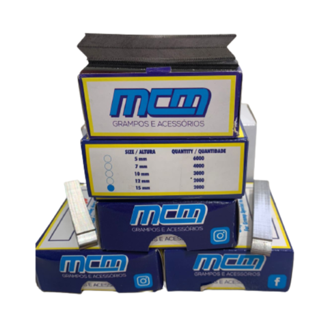 Grampo Mcm Hw 15mm - 1 Caixa ( 2000 Pcs )