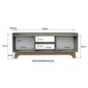 Ver imagem 3 de Rack para Tv até 65'' com 2 Portas 150cm John - Verde