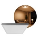 Ver imagem 5 de Painel Plafon Led Sobrepor Quadrado 40w Luminaria Teto Luz Amarela St1453