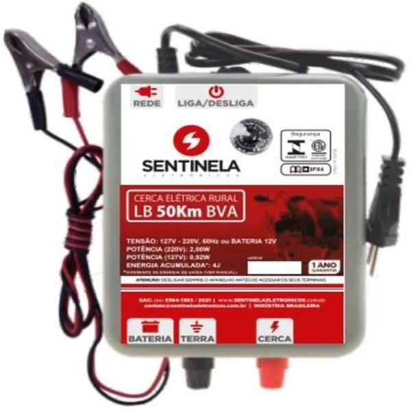 Eletrif. Cerca Bat/Bivolt 50.000 para 9Km - Se1019 Un com 1 Un - 1