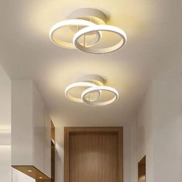 Lustre Luminaria Teto Led Moderno 3 Cores Redondo 25x10x19cm - Branco - 2