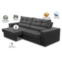 Ver imagem 3 de Sofá Retrátil e Reclinável 3 Lugares 2,10m com Molas Milena Suede Cinza Rover & Beato