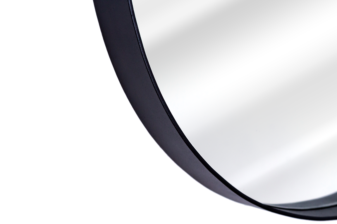 Espelho Grande Corpo Inteiro Parede Oval com Moldura em Metal 150 X 50 Cm- Preto - 4