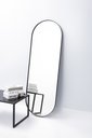 Ver imagem 2 de Espelho Grande Oval com Moldura em Metal Corpo Inteiro 150 X 50 Cm Preto