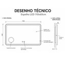 Ver imagem 3 de Espelho Max 110x60cm com LED Desembaçador e Som Bluetooth Baumê