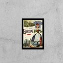 Ver imagem 1 de Quadro Cartaz Vintage Cia Aérea Europe 33x24cm - com vidro:Madeira branca