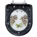 Ver imagem 1 de Tampa para Vaso Deca Carrara Preto com Borboleta Verde