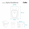Assento Sanitario Poliester com Amortecedor Stylus Excellence Pergamon (Bege Claro) para Vaso - 2