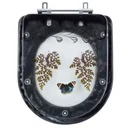 Ver imagem 1 de Tampa para Vaso Deca Carrara Preto com Borboleta Azul Escuro