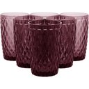 Ver imagem 5 de Copo Long Drink 12x8x8cm 370ml Vidro Rosa 6pç