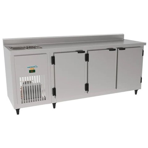 Balcão Refrigerado Inox 2m 3 P. C/ Pia Esquerdo 07733 Kofisa