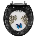 Ver imagem 1 de Tampa para Vaso Deca Convencional Preto com Borboleta Azul