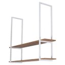 Ver imagem 3 de Nicho Branco Prateleira Suspensa Teto Banheiro Madeira 60cm