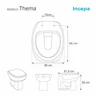 Tampa para Vaso Incepa Thema Preto com Borboleta Verde - 2
