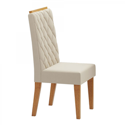 Mesa de Jantar Redonda Young com 6 Cadeiras Iza Mel/bege/vd Off White - Casa Giulia - 3