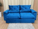 Ver imagem 3 de Sofá Retrátil Reclinável 1,80 m Azul 506 Zuqui Plus