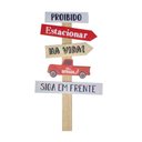Ver imagem 1 de Placa Madeira Proibido Estacionar na Vida Caminhonete 55x31