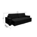 Ver imagem 2 de Sofá Dallas 2.00m Retrátil - Preto