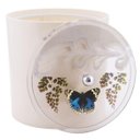 Ver imagem 1 de Lixeira Decorada Bege com Borboleta Azul Escuro