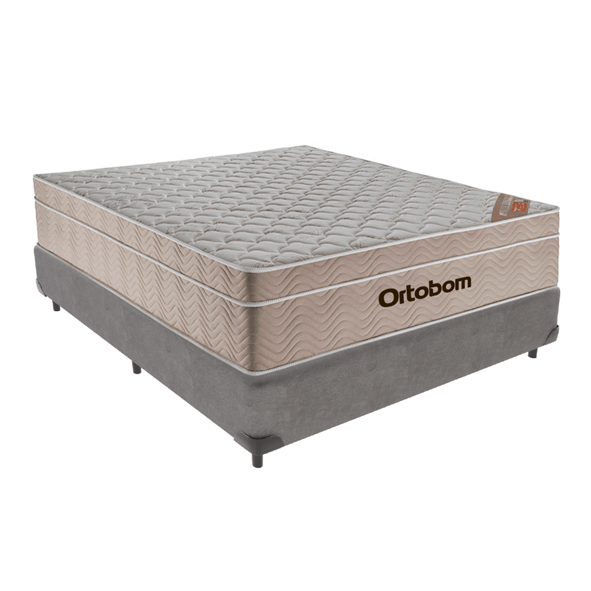 Cama Box Casal Ortobom Airtech Spring Pocket - Cinza 138x188 - 1