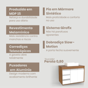 Ver imagem 5 de Gabinete de Banheiro com Pia e Gavetas Pérola 80cm Montado Fimap Freijó Branco
