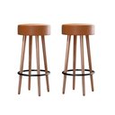 Ver imagem 1 de Kit 2 Banquetas Alta Floyd P/ Balcão Bar e Bancada Gourmet - Amarula - 60cm
