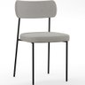 Kit 04 Cadeiras Decorativa Estofada para Sala de Jantar Melina F01 Linho Cinza - Lyam Decor - 3