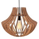 Ver imagem 4 de Kit 3 Pendente Mdf Poptem Curvy Madeira Lustre 37cm Luminária Sala
