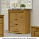 Ver imagem 1 de Cômoda para Quarto 4 Gavetas em Madeira Maciça Florença Imbuia - Straub Web