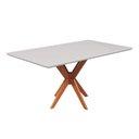 Ver imagem 1 de Mesa de Jantar Vitória com Vidro Off White 116cm