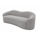Ver imagem 5 de Kit Sofá + Puf Star 250 cm Orgânico 2 Lugares Sala Recepção:Cinza/Bouclé