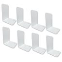 Ver imagem 1 de Kit 8 Suportes Formato Aparador Organizador para Livros Aço Resistente Bibliocanto Moderno Branco