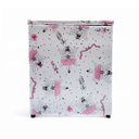 Ver imagem 3 de Puff Baú Banqueta Quadrado Cubo Decorativo Courino e Suede Bailarina Courino