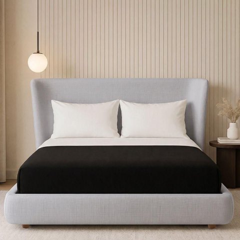 Cama Japonesa Queen Seo com Cabeceira Corea Madeira Off White Sallar Home