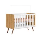 Ver imagem 2 de Quarto Bebe Infantil Q Encanto Berço Vira Cama e Guarda Roupas 3 Portas 2 Gavetas Retrô Qmovi