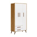 Ver imagem 4 de Quarto Bebe Infantil Q Encanto Berço Vira Cama e Guarda Roupas 3 Portas 2 Gavetas Retrô Qmovi